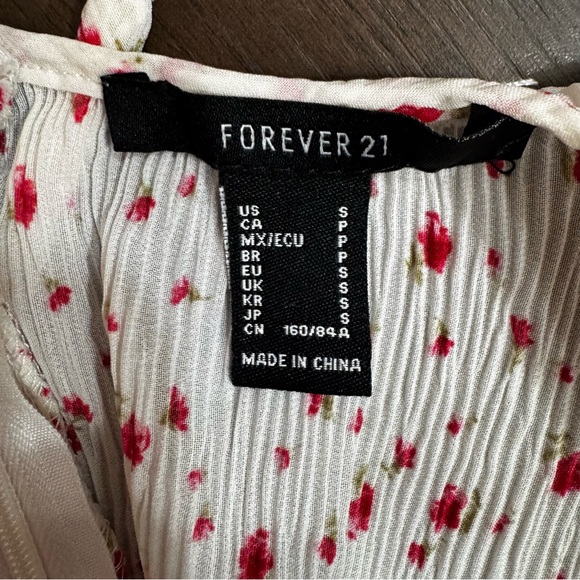 Forever 21 White Floral Mini Dress - Picture 7 of 8